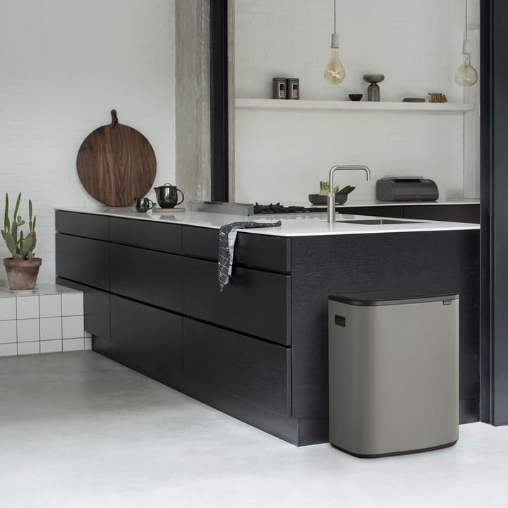 Pattumiera touch Bo 60L, Mineral concrete grey Brabantia