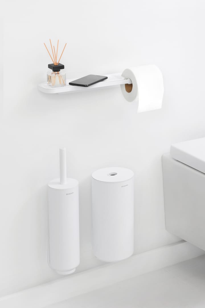 Portarotolo carta igienica con mensola MindSet , Mineral fresh white Brabantia