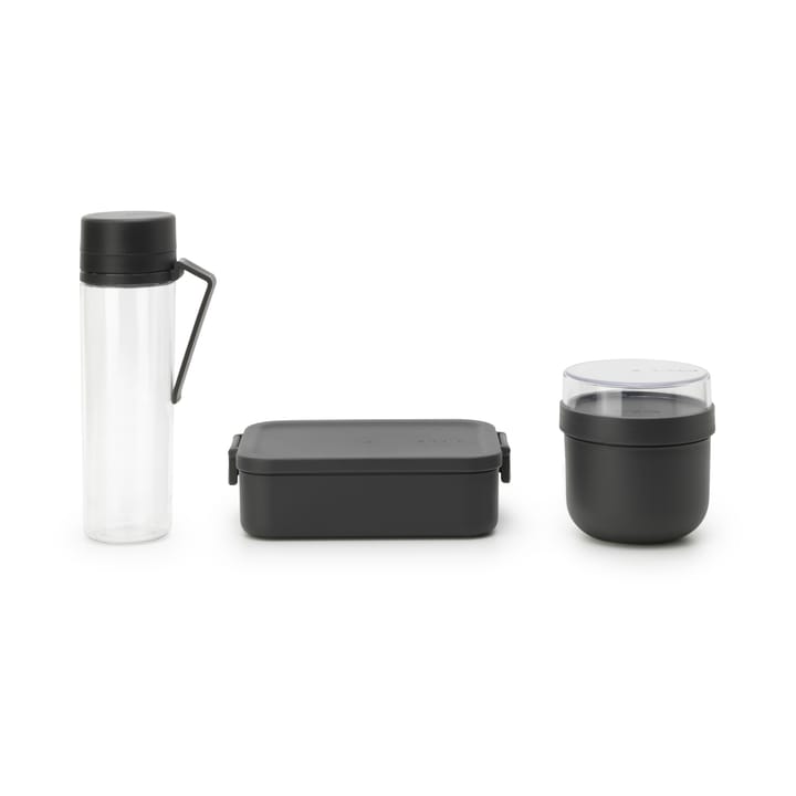 Set per la colazione e il pranzo Make & Take, 3 pezzi - Grigio scuro - Brabantia