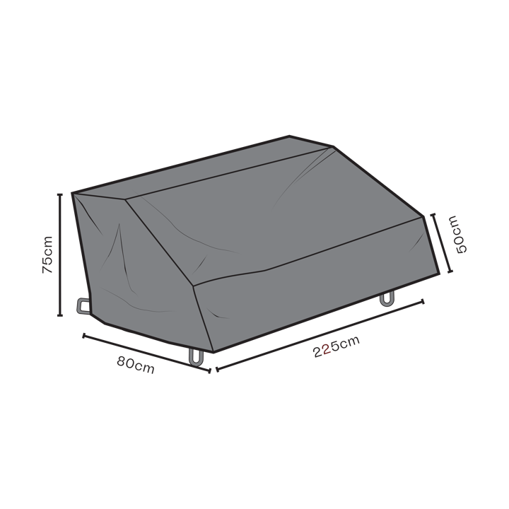 Copertura protettiva per divano Brafab, Nero 80 cm Brafab