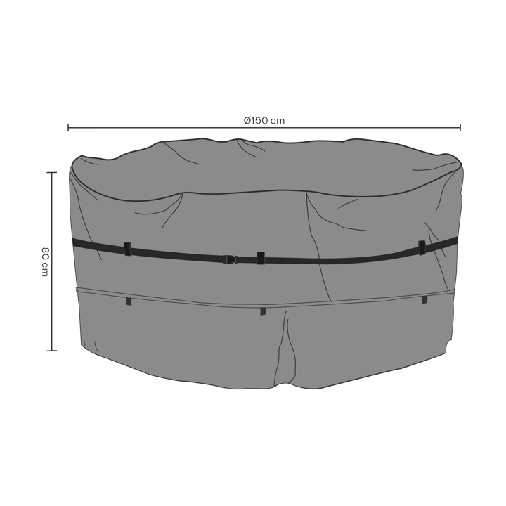 Copertura protettiva per gruppo di tavoli da pranzo Brafab, Nero 150x80 cm Brafab