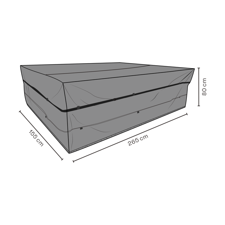 Copertura protettiva per gruppo di tavoli da pranzo Brafab, Nero 265x155 cm Brafab