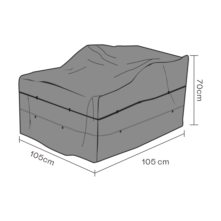 Copertura protettiva per poltrona Brafab, Nero 105 cm Brafab