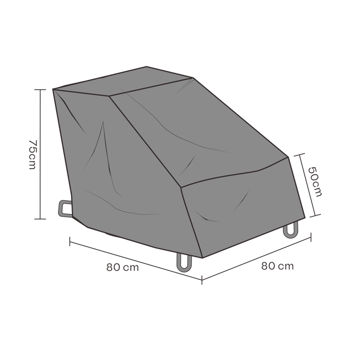 Copertura protettiva per poltrona Brafab, Nero 80 cm Brafab