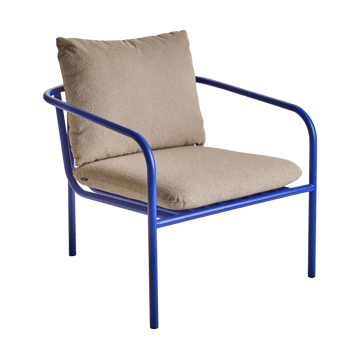 Poltrona lounge Bendt - Teddy beige-indigo blue - Brafab