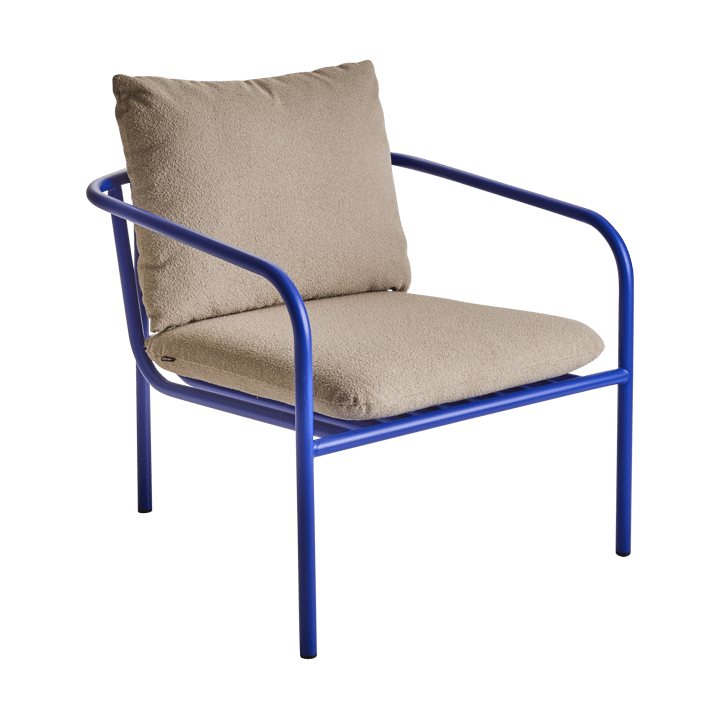 Poltrona lounge Bendt - Teddy beige-indigo blue - Brafab