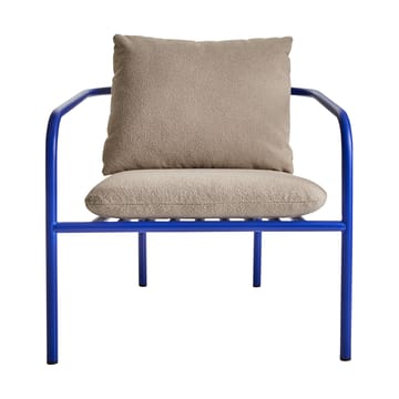 Poltrona lounge Bendt - Teddy beige-indigo blue - Brafab