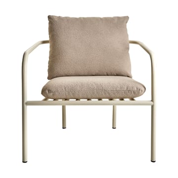 Poltrona lounge Bendt - Teddy beige-pearl white - Brafab