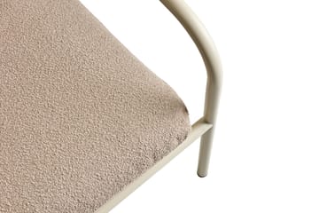 Poltrona lounge Bendt - Teddy beige-pearl white - Brafab