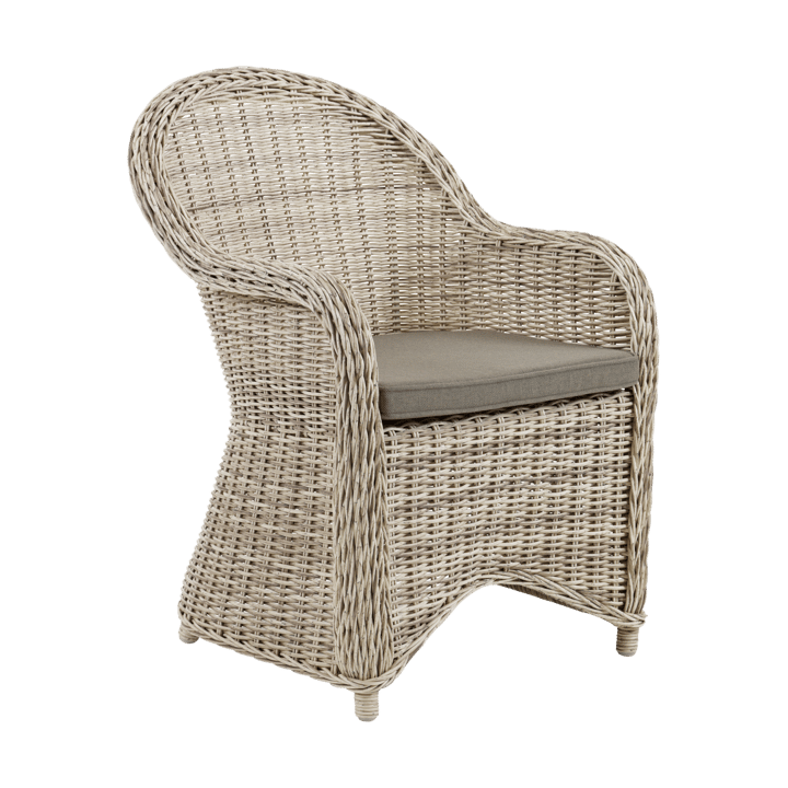 Poltrona Paulina con cuscino del sedile, Beige-beige Brafab