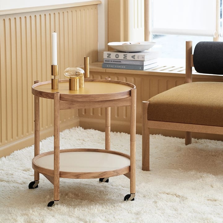 Tavolino con ruote Bølling, modello 50 cm, legno chiaro, base in faggio non trattato Brdr. Krüger