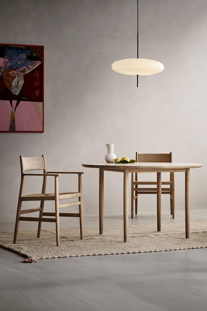 Tavolo da pranzo Arv, Ø 120 cm, rovere oliato bianco Brdr. Krüger