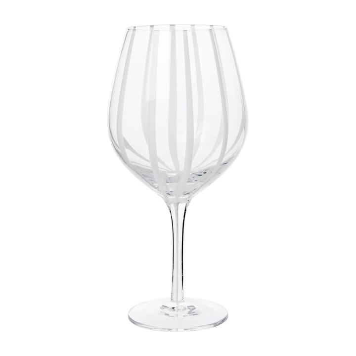 Bicchiere da vino rosso Stripe 65 cl - Clear-white stripes - Broste Copenhagen