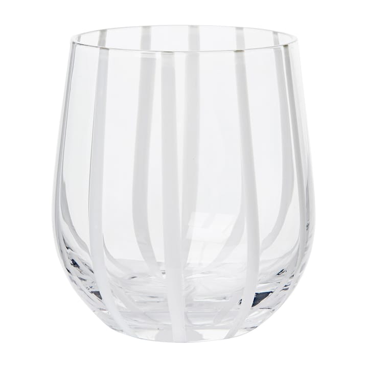 Bicchiere Stripe 35 cl - Clear-white stripes - Broste Copenhagen