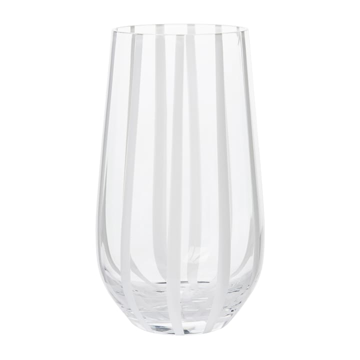 Bicchiere Stripe 55 cl - Clear-white stripes - Broste Copenhagen