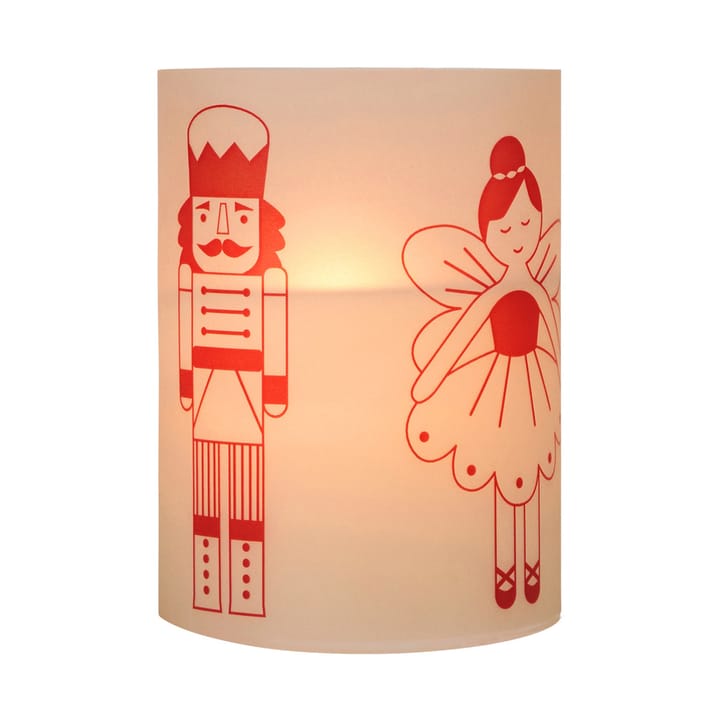 Candela Fairy Tale 12 cm - Bianco-rosso - Broste Copenhagen