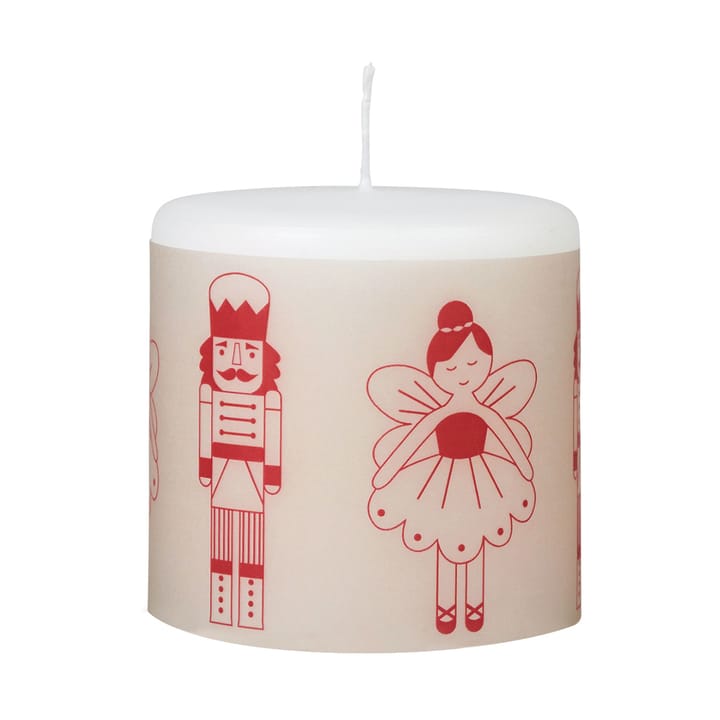 Candela Fairy Tale 8 cm - Bianco-rosso - Broste Copenhagen