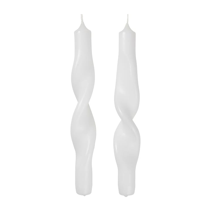 Candele a spirale Twist 23 cm confezione da 2 - Pure white - Broste Copenhagen