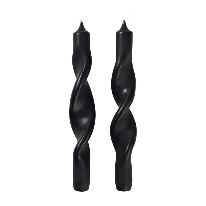 Candele a spirale Twist 23 cm confezione da 2 - Simply black - Broste Copenhagen