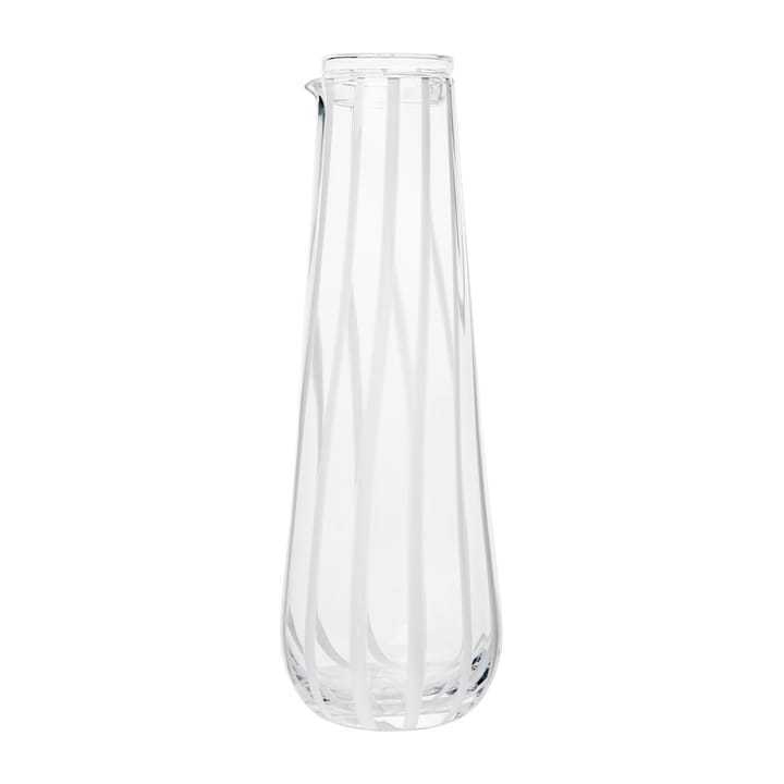 Caraffa Stripe con coperchio da 0,8 l - Clear-white stripes - Broste Copenhagen