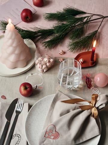 Decorazione natalizia in vetro Candy, 2 pezzi - Dusty pink - Broste Copenhagen