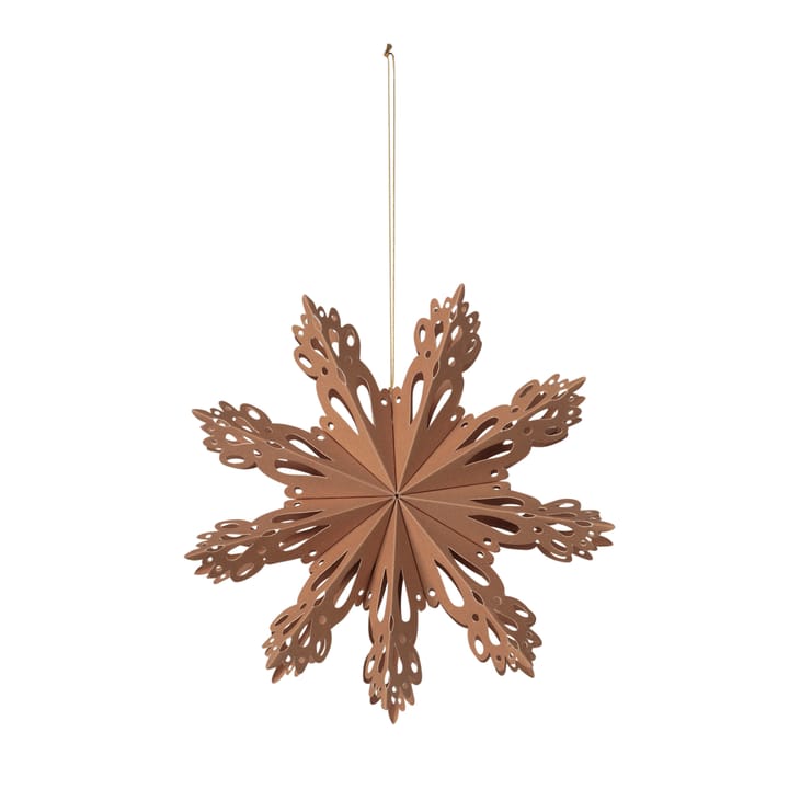 Decorazione natalizia Snowflake, arancione tanno - Ø 15 cm - Broste Copenhagen