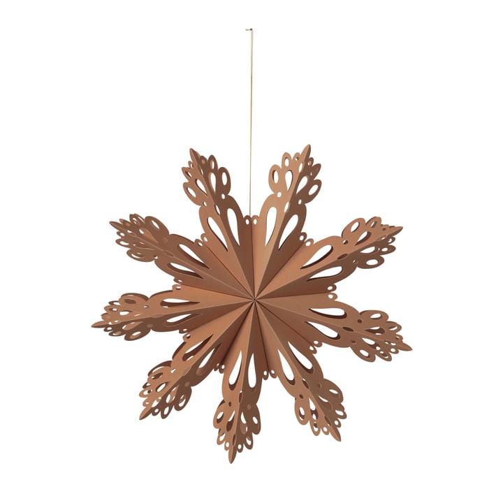 Decorazione natalizia Snowflake, arancione tanno - Ø 30 cm - Broste Copenhagen