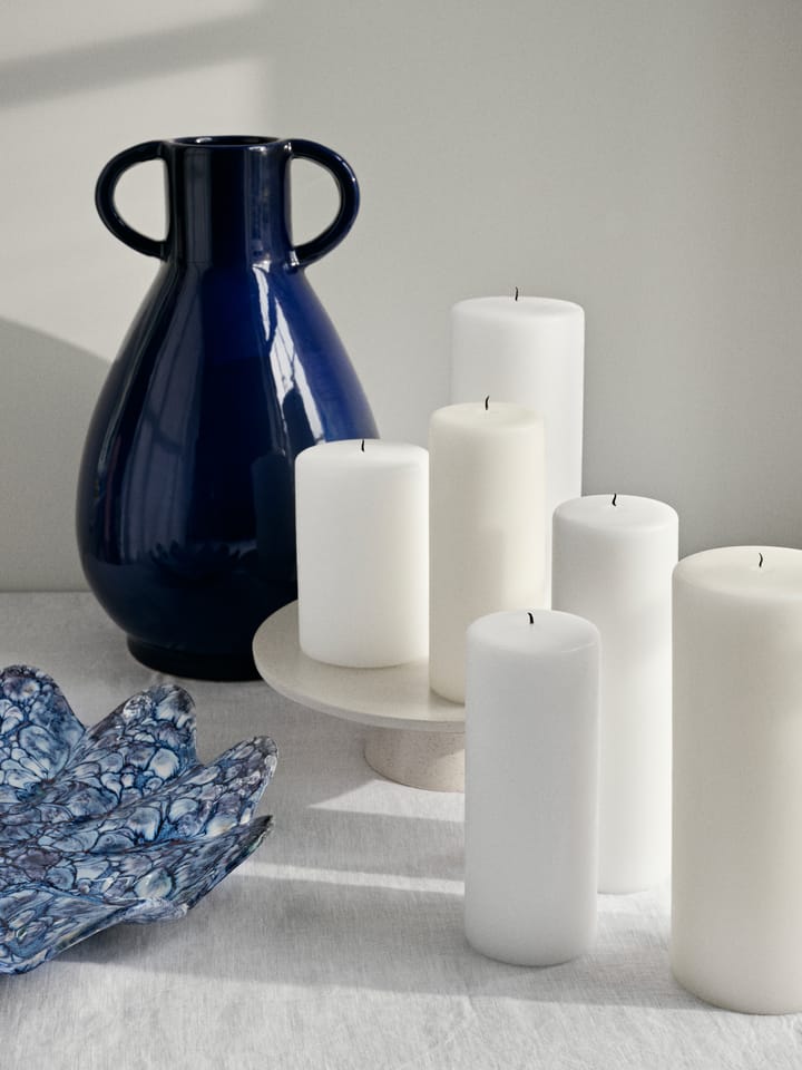 Piatto decorativo Lilja, Ø 38  - Blu intenso, bianco - Broste Copenhagen