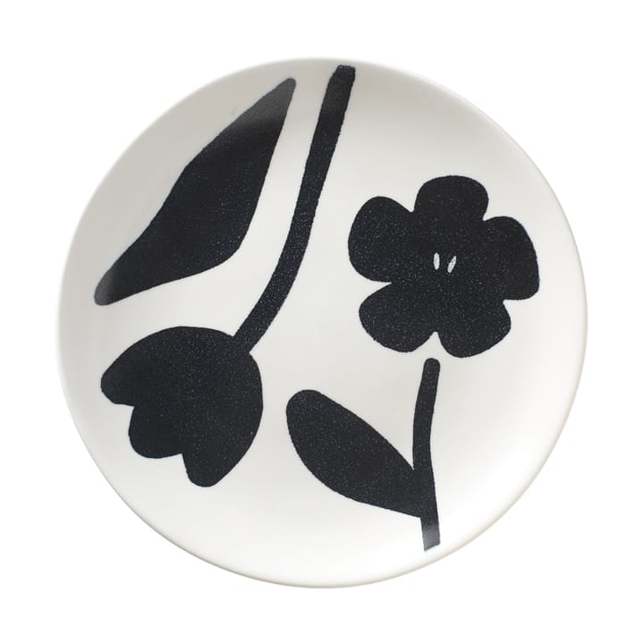 Piatto Flora Ø20 cm - Nero-off white - Broste Copenhagen