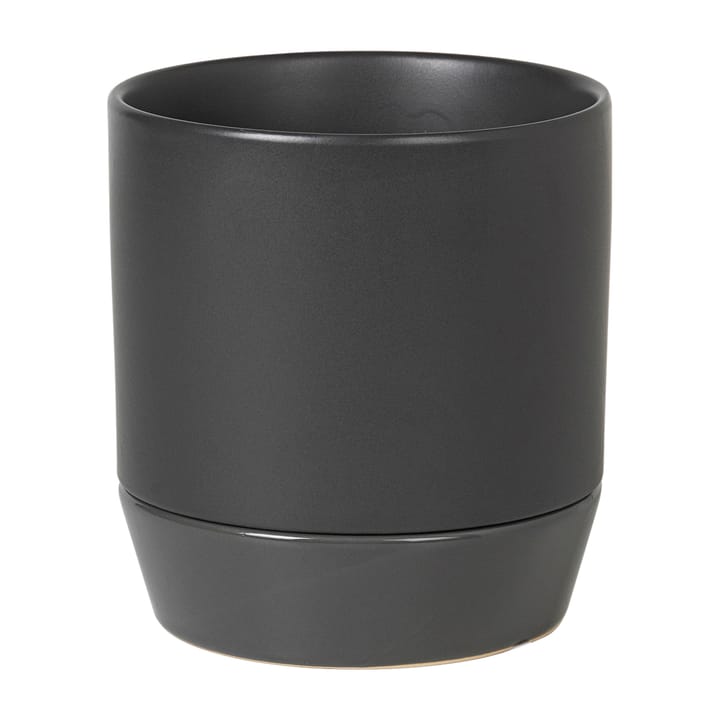 Vaso con sottovaso Denise Ø 14 cm - Charcoal grey - Broste Copenhagen