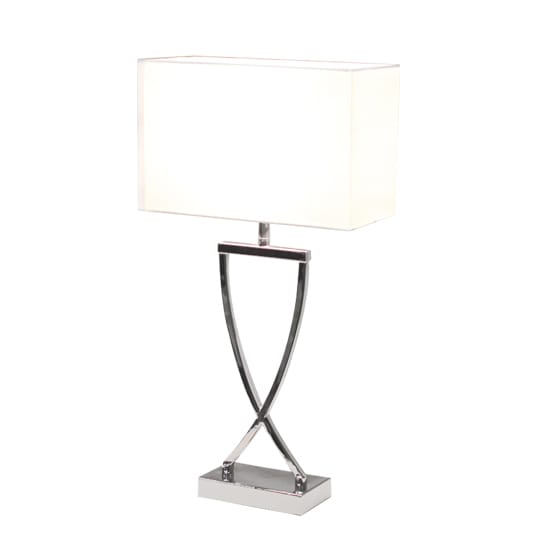 Lampada da tavolo Omega 52 cm - cromo-bianco - By Rydéns