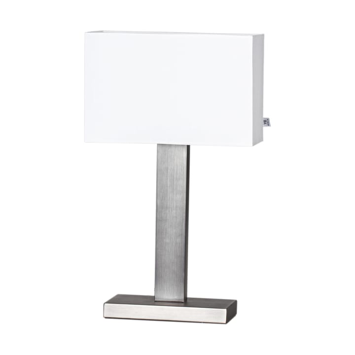 Lampada da tavolo Prime 47 cm - Acciaio spazzolato-schermo bianco - By Rydéns