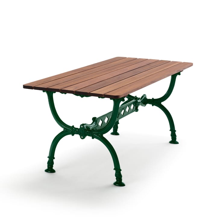 Tavolo Byarum 142x72 cm - Mogano, supporto verde - Byarums bruk