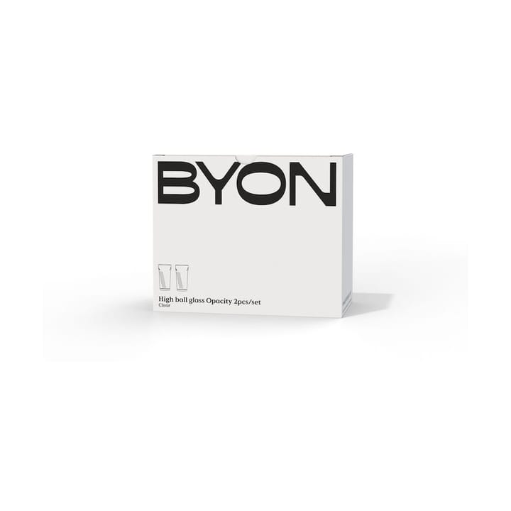 Bicchiere alto Opacity 43 cl confezione da 2, Chiaro Byon