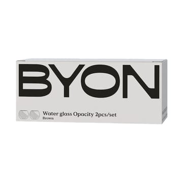 Bicchiere per acqua Opacity 22 cl confezione da 2 - Marrone - Byon