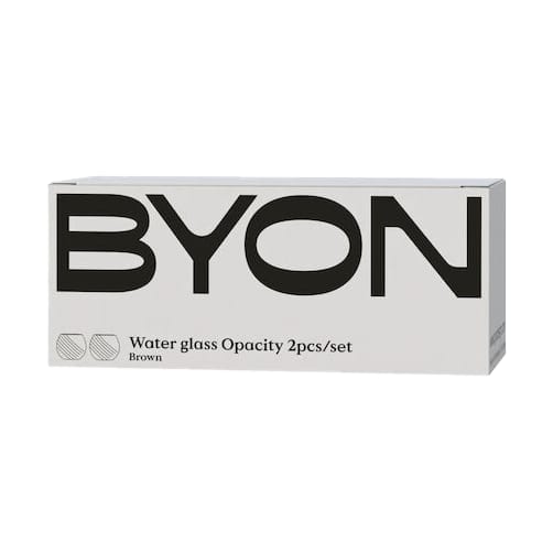 Bicchiere per acqua Opacity 22 cl confezione da 2, Marrone Byon