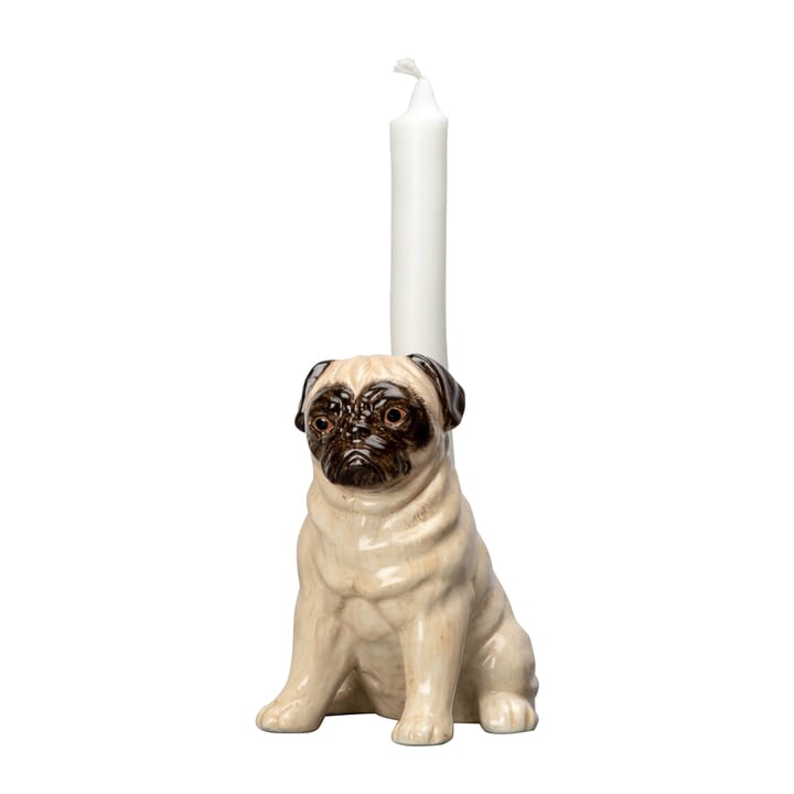 Candeliere Pug 14,5 cm, Beige-marrone Byon