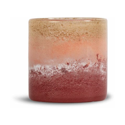 Lanterna-vaso Calore M Ø 15 cm - Rosa-beige-bordeaux - Byon