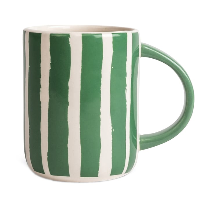 Tazza a strisce Liz 28 cl, Verde-bianco Byon