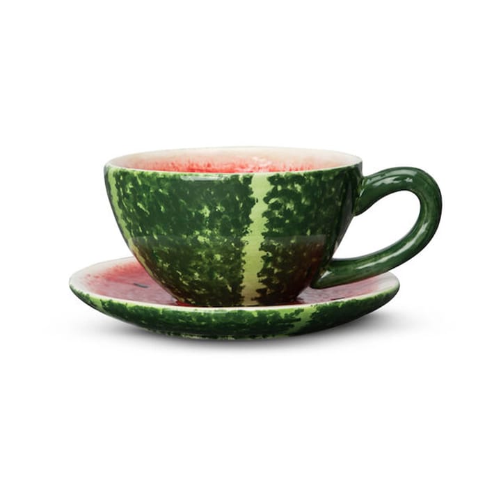 Tazza Watermelon con piattino, 25 cl Byon