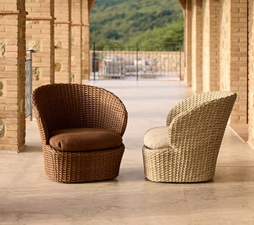 Coast poltrona lounge swivel - Sand (Flat Weave) - Cane-line