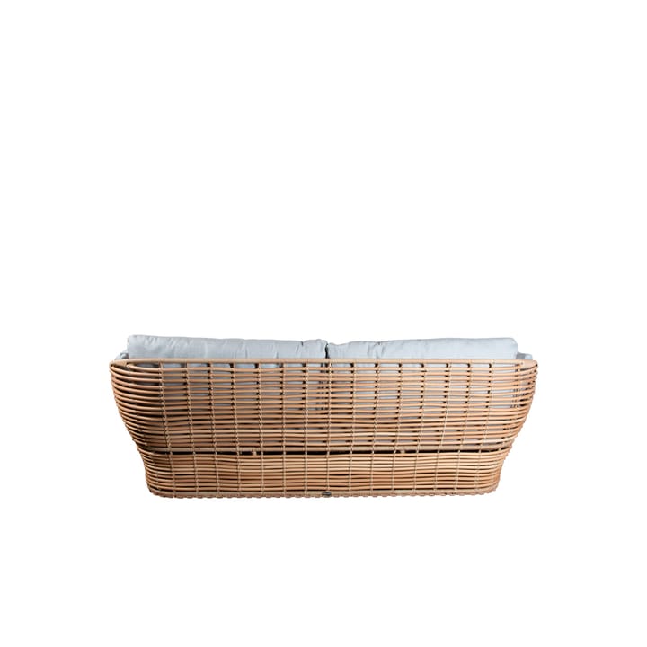 Divano Basket a 2 posti, Cuscini naturali, color talpa Cane-line