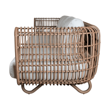 Divano Nest a 3 posti weave - Naturale, Cane-Line Natté grigio chiaro - Cane-line