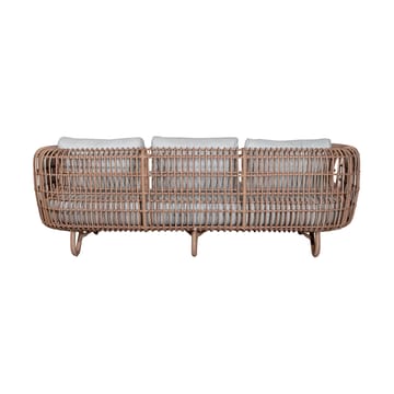 Divano Nest a 3 posti weave - Naturale, Cane-Line Natté grigio chiaro - Cane-line