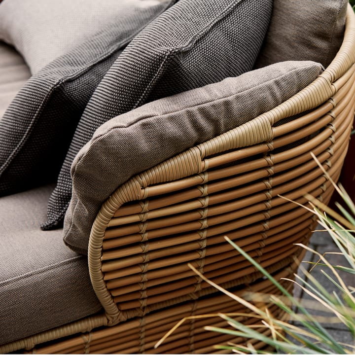 Poltrona lounge Basket, Grigio grafite, incl. cuscini grigi Cane-line