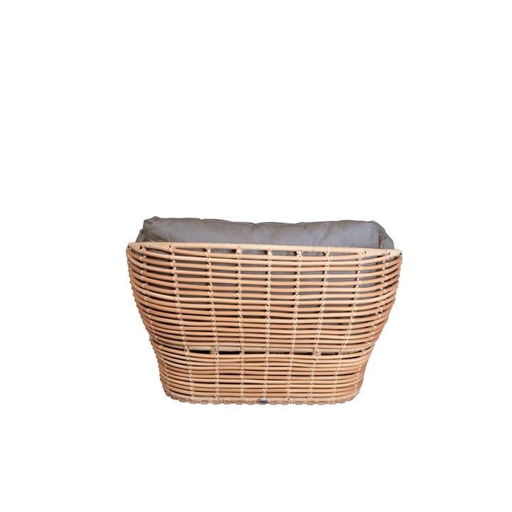 Poltrona lounge Basket, Naturale, incluso cuscini taupe Cane-line