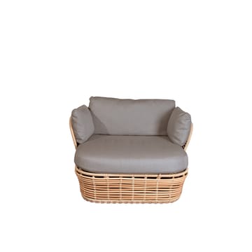 Poltrona lounge Basket - Naturale, incluso cuscini taupe - Cane-line