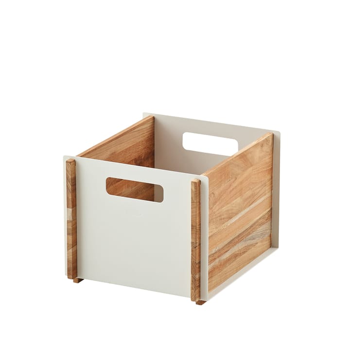 Scatola per la conservazione Box, Bianco, teak Cane-line