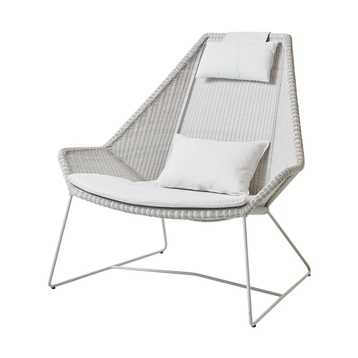 Set di cuscini Breeze per poltrona lounge con schienale alto, Cane-line Natté bianco Cane-line