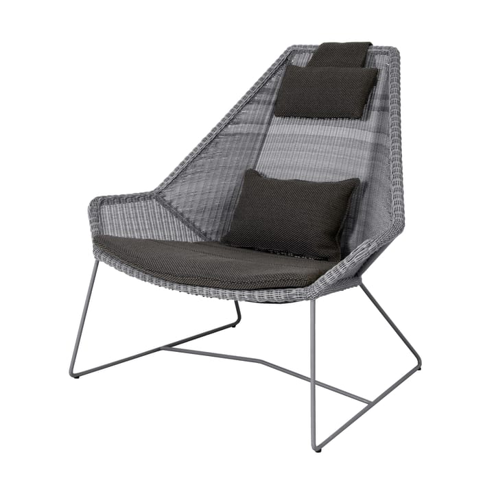 Set di cuscini Breeze per poltrona lounge con schienale alto, Focus grigio Cane-line